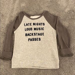 Lucky Brand kids long sleeve grey sweatshirt Sz 6